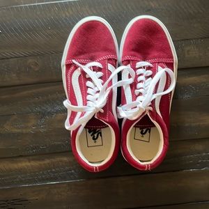 NEVER WORN!! Maroon red vans